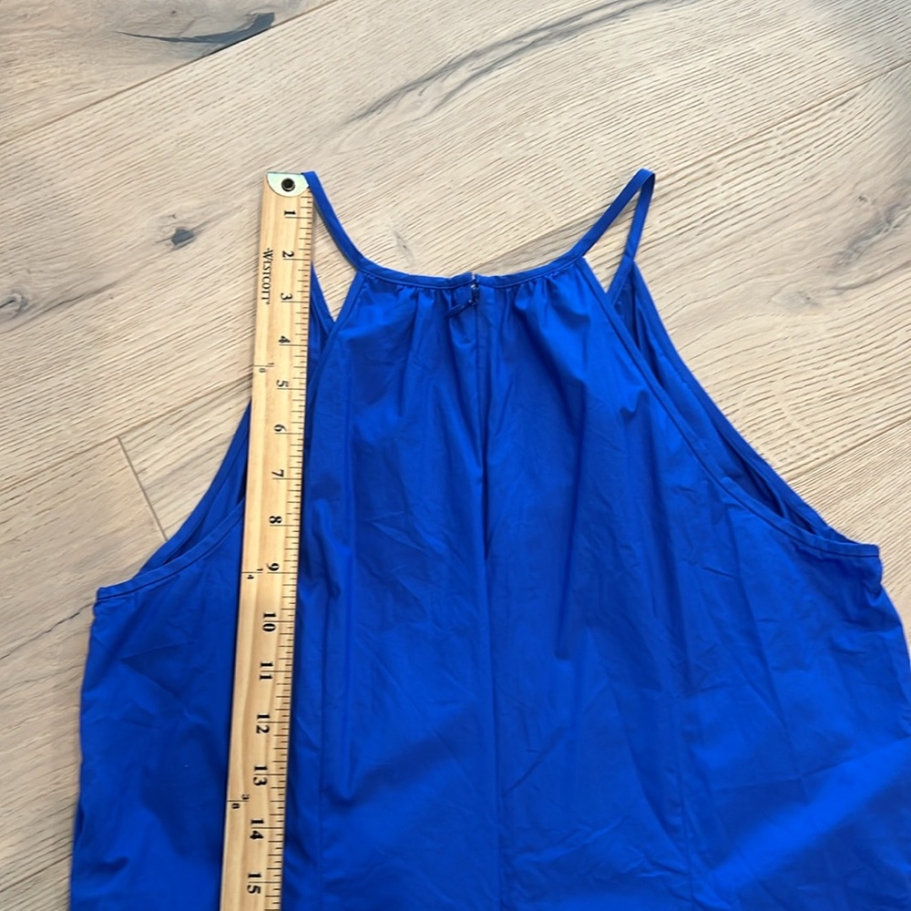 J. Crew Dress Royal Blue Size 10 Summer Lightweight Flutter Hem - Picture 6 of 9